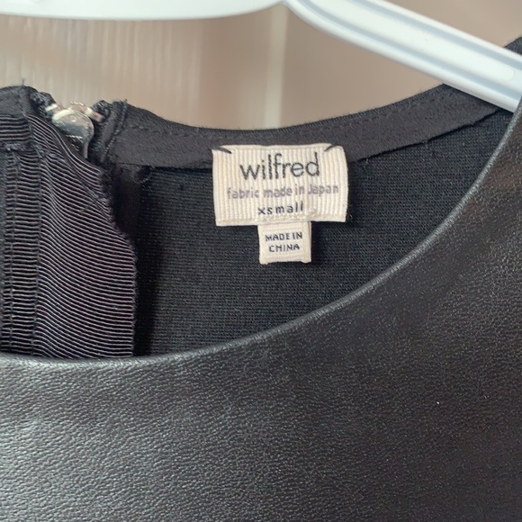 Aritzia Wilfred Black Vegan Leather Mini Dress - Picture 4 of 4